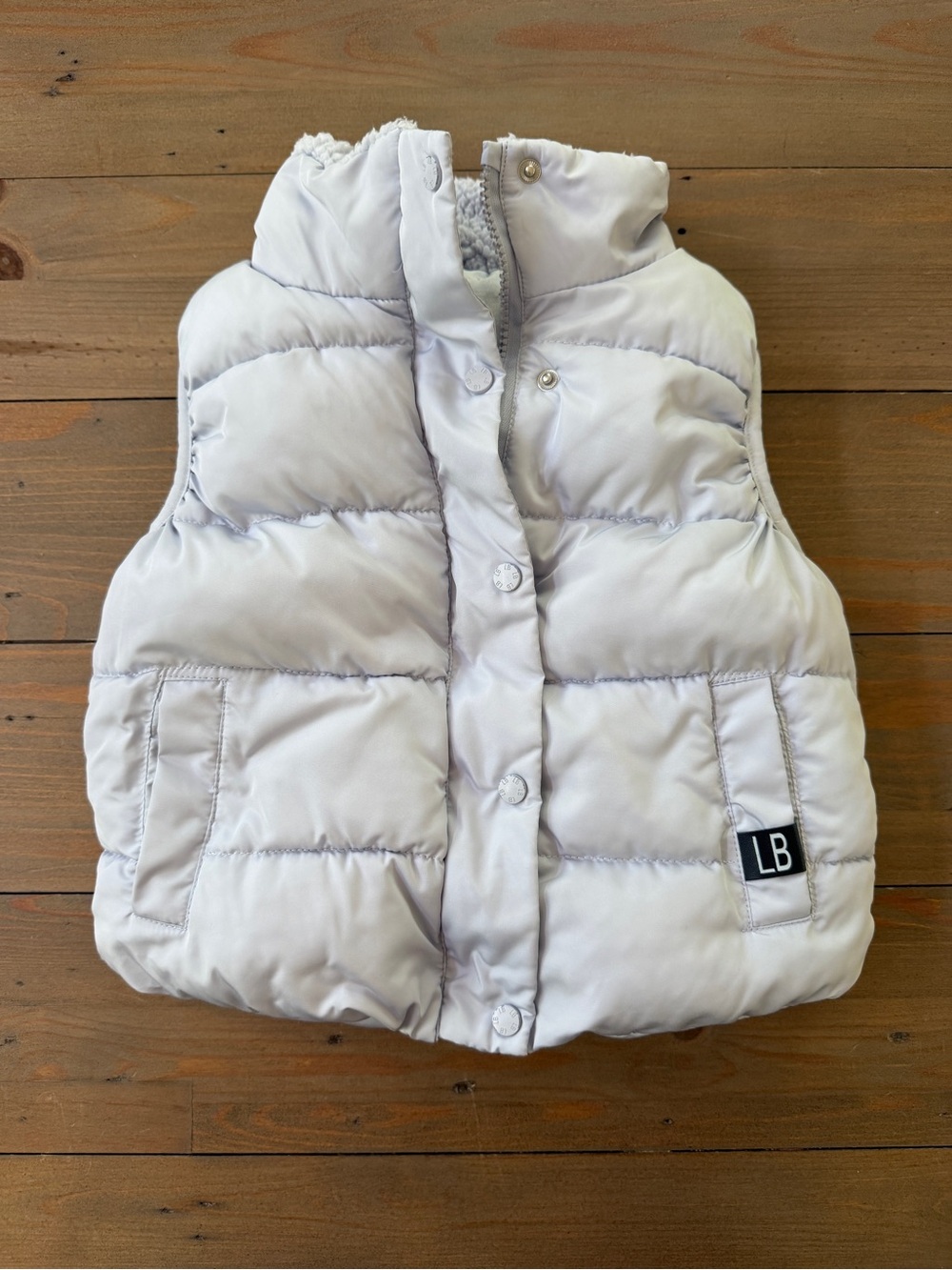 Little Bipsy Purple Sherpa-Lined Puffer Vest - 2-3T - Picture 1 of 1